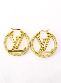 LV Gold Earring with Pearl
