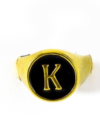 K-Symbol Gold Plated Ring